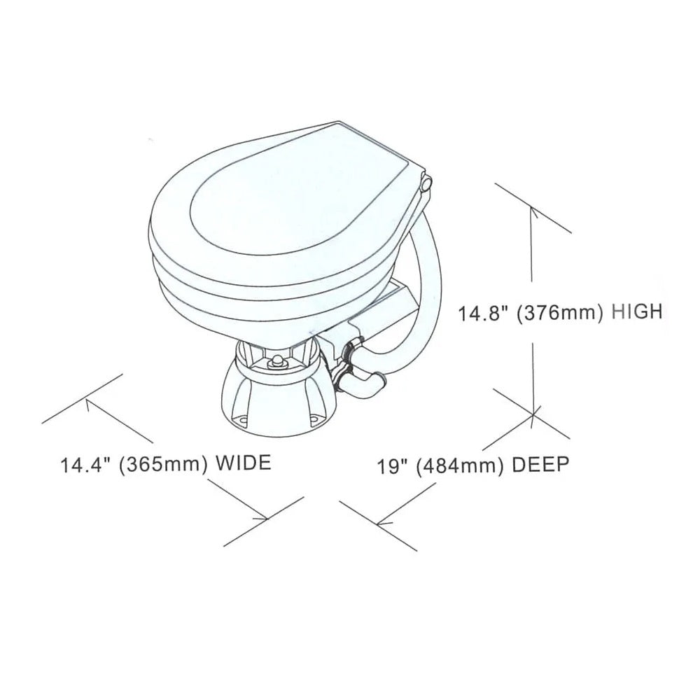Electric Toilet Large 12 Volt
