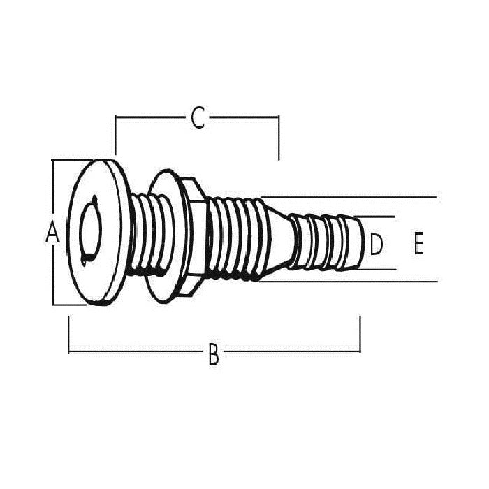 Straight Thru Hull Fittings