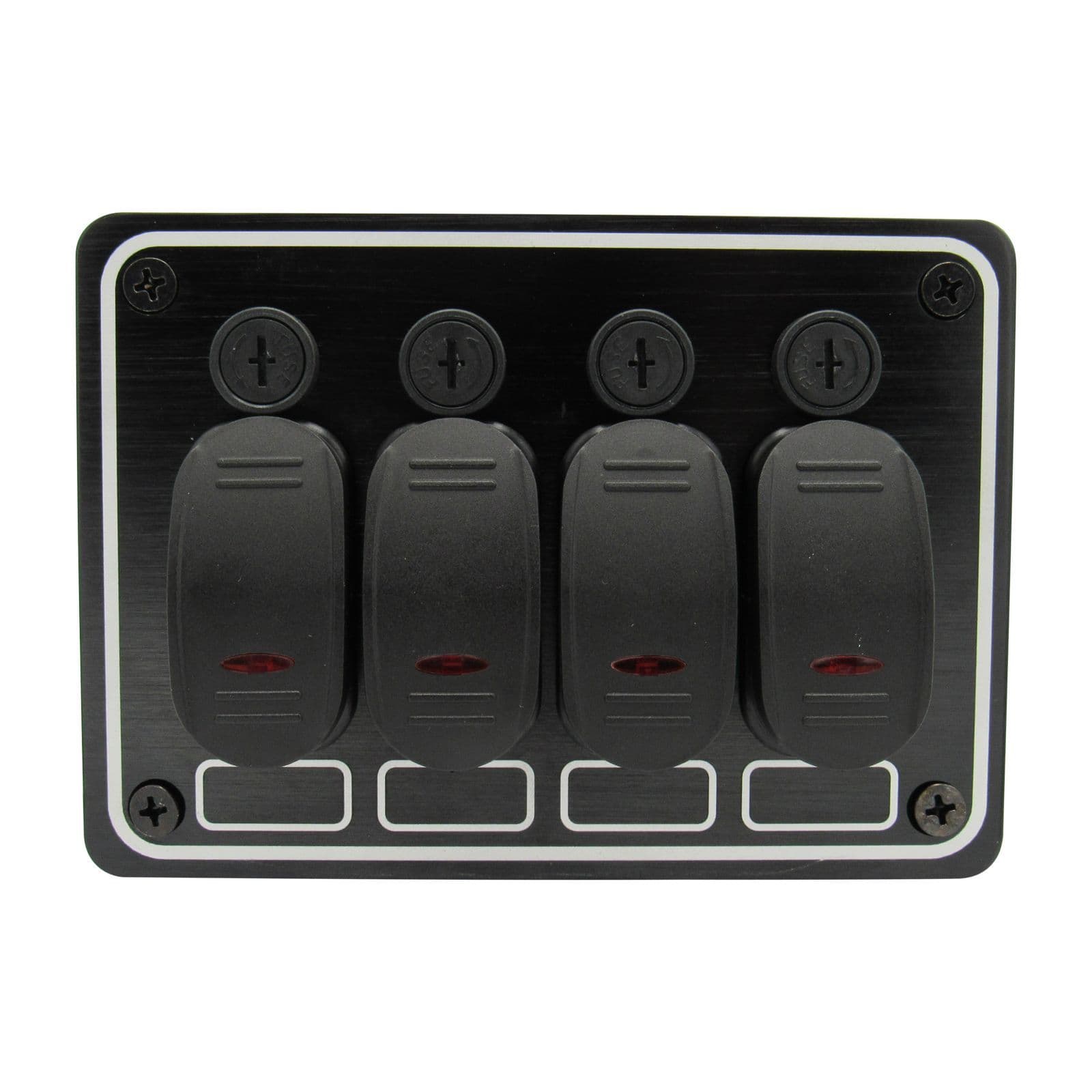 Waterproof Switch Panel 4 Gang 10047-BK