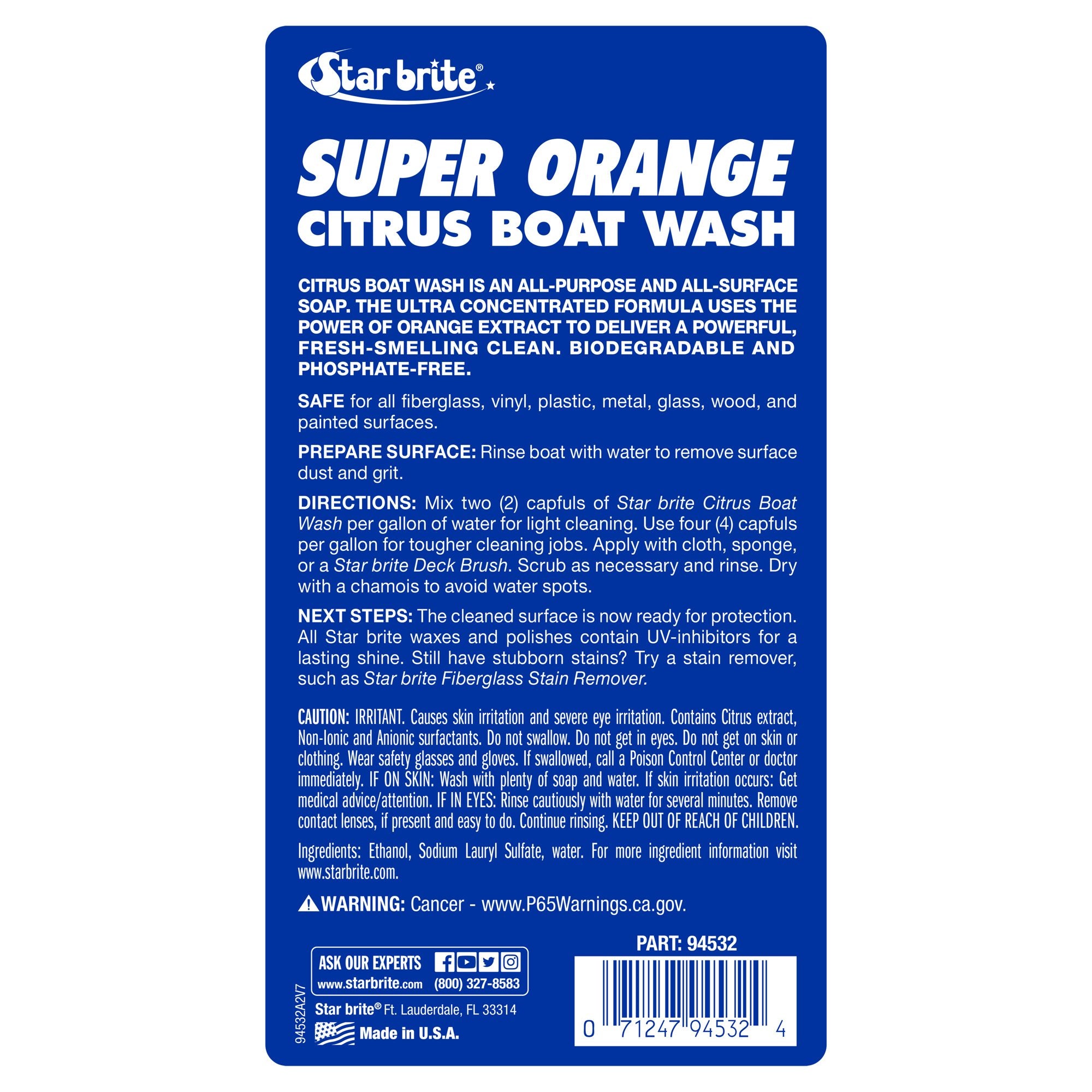Super Orange Citrus Boat Wash