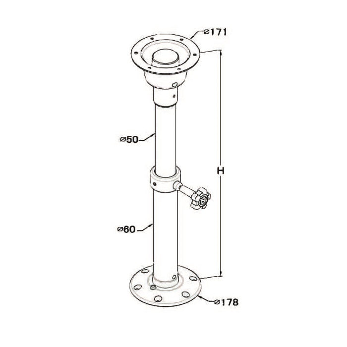 Adjustable Table Pedestal