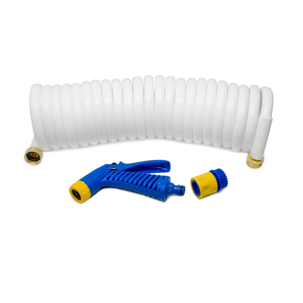 Coiled Hose With Nozzle 25 feet
