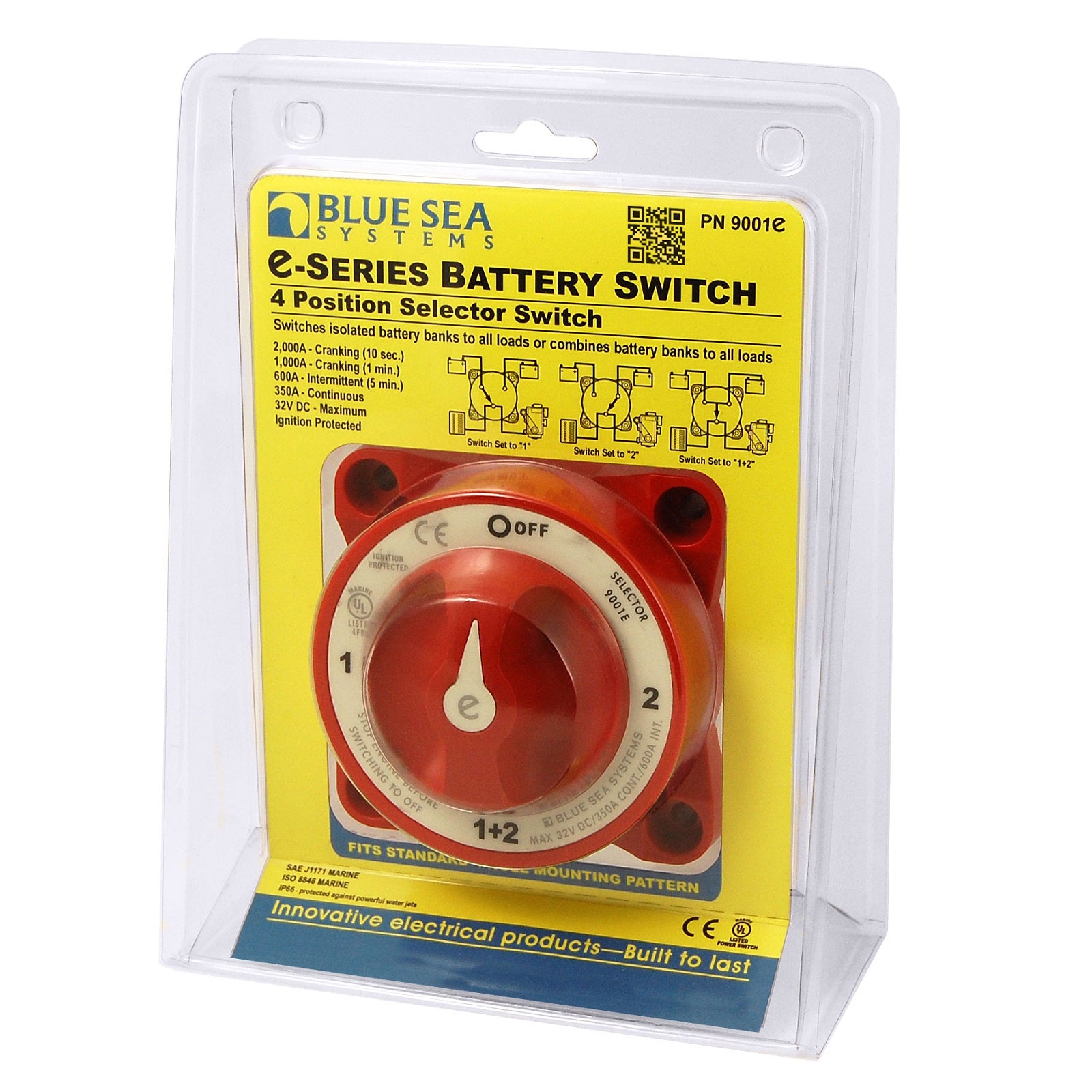 E-Series Selector Battery Switch 1-2-Both-Off
