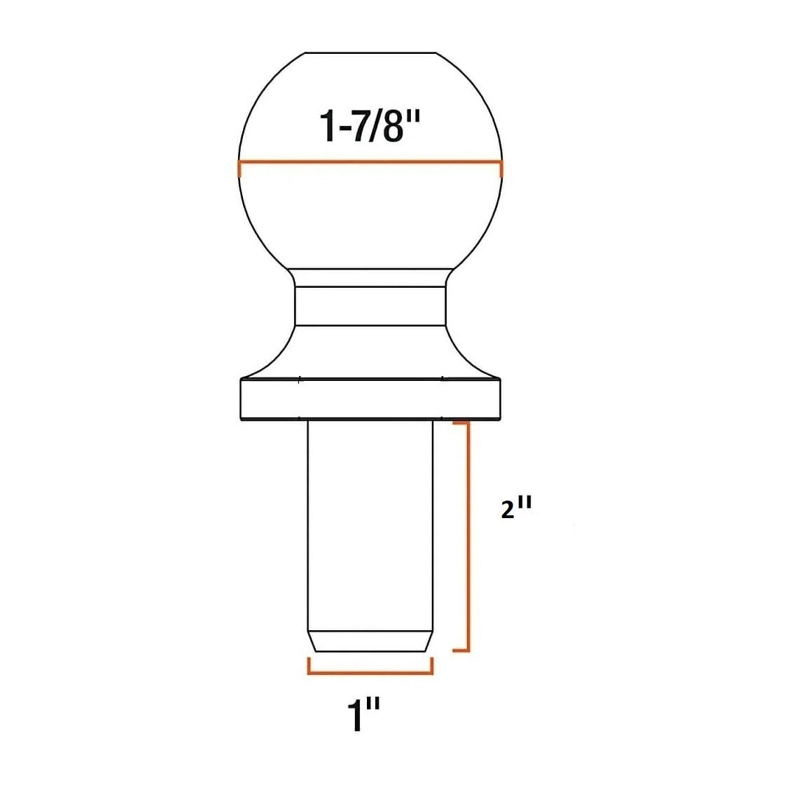 Trailer Hitch Ball 1-7/8"