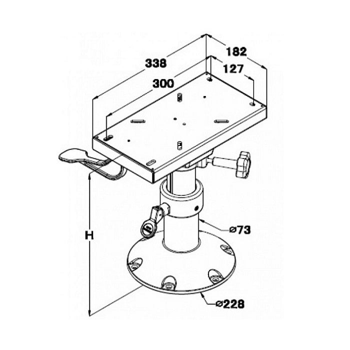 Manual Adjustable Pedestal