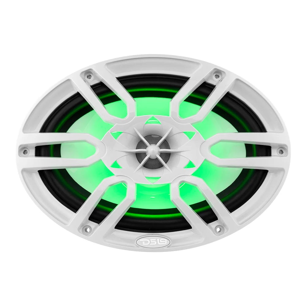 Coaxial Marine Speaker With LED RGB Light 375 MAX Peak Watt