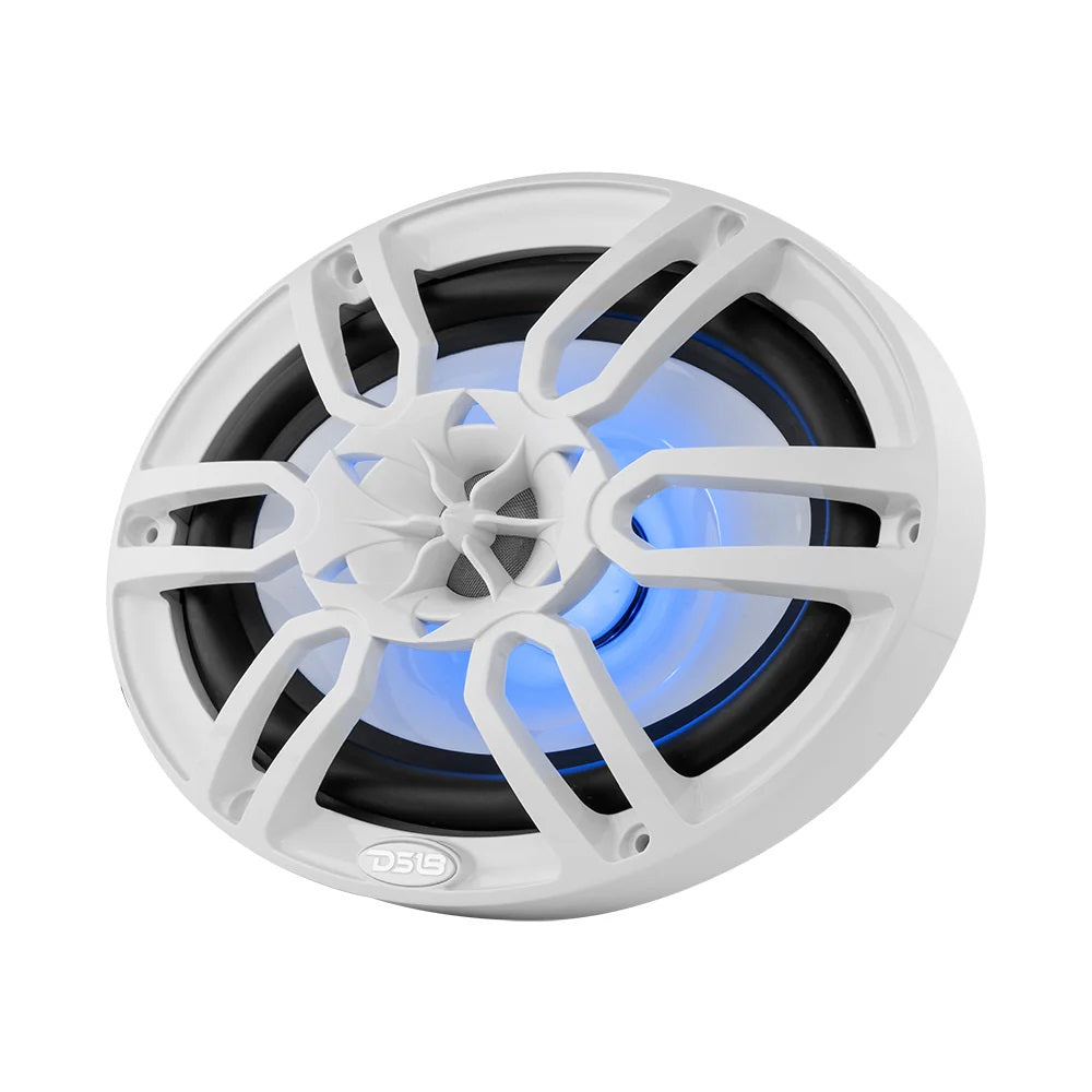 Coaxial Marine Speaker With LED RGB Light 375 MAX Peak Watt