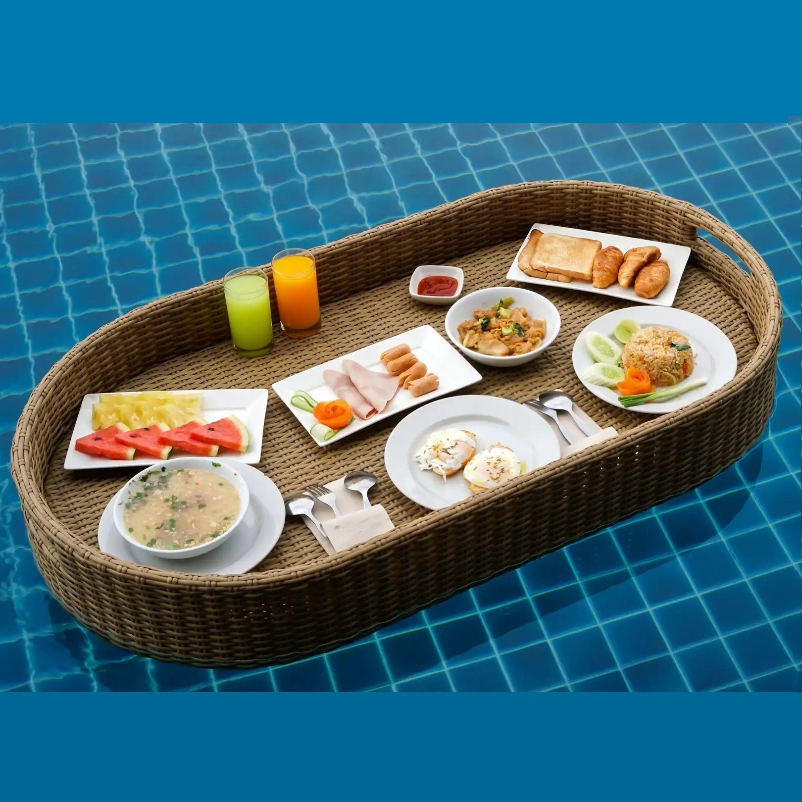 Oval Floating Pool Tray
