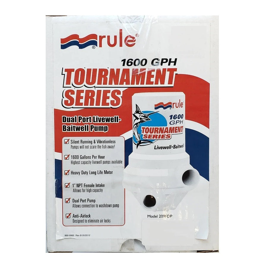 Tournament Series Livewell Pump 1600 GPH