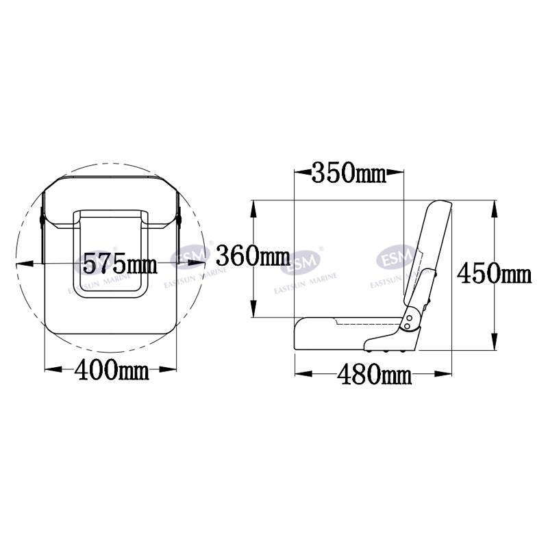 S40 Standard Folding Seat