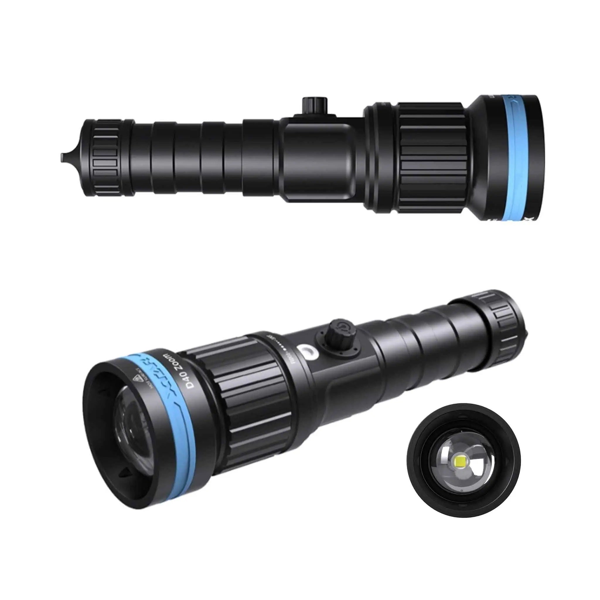 Diving Flashlight D40 ZOOM 1600 lumen