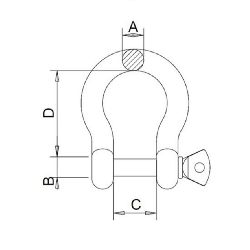 European Type Large Bow Shackle
