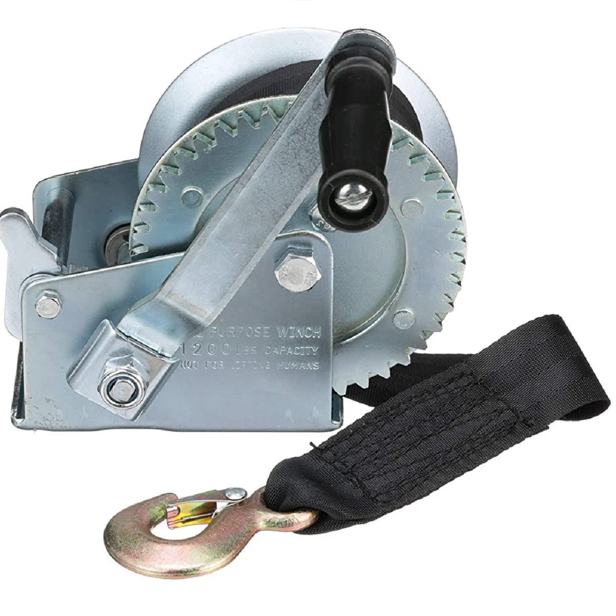 Hand Trailer Winch With Strap