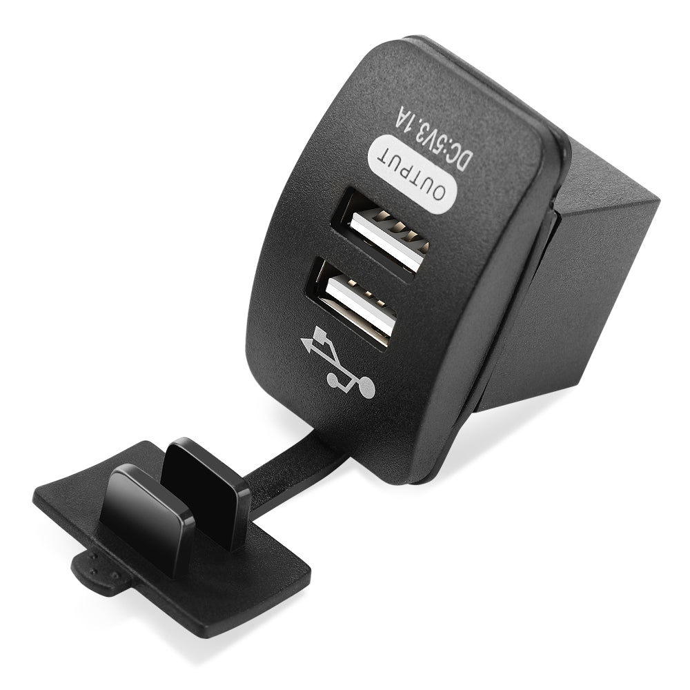 Double USB Charger With Cap
