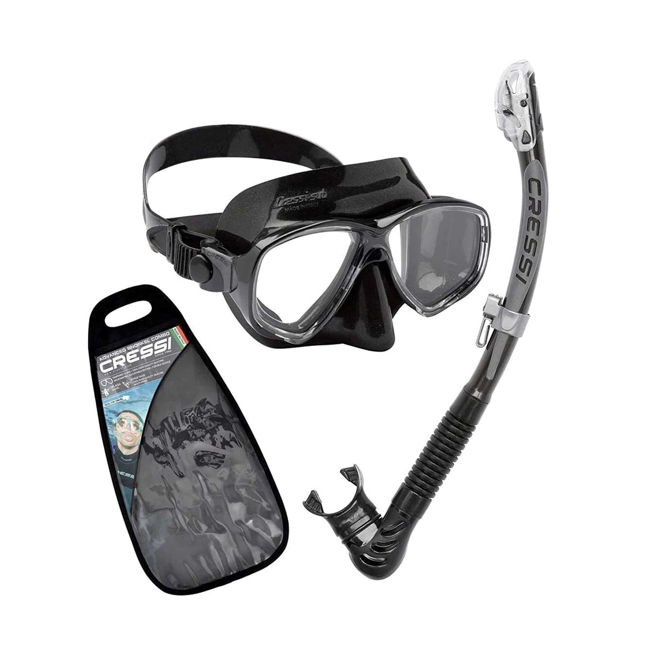 Cressi Penta Dive Mask & Alpha Ultra Dry Snorkel Combo Set