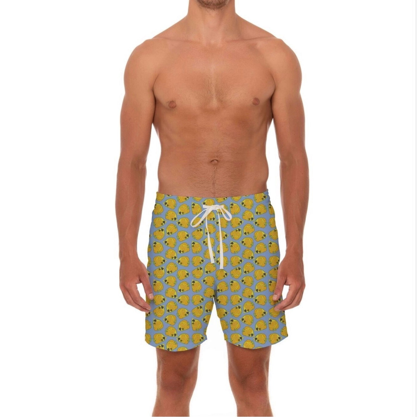 Yellow Fish Swim Trunk