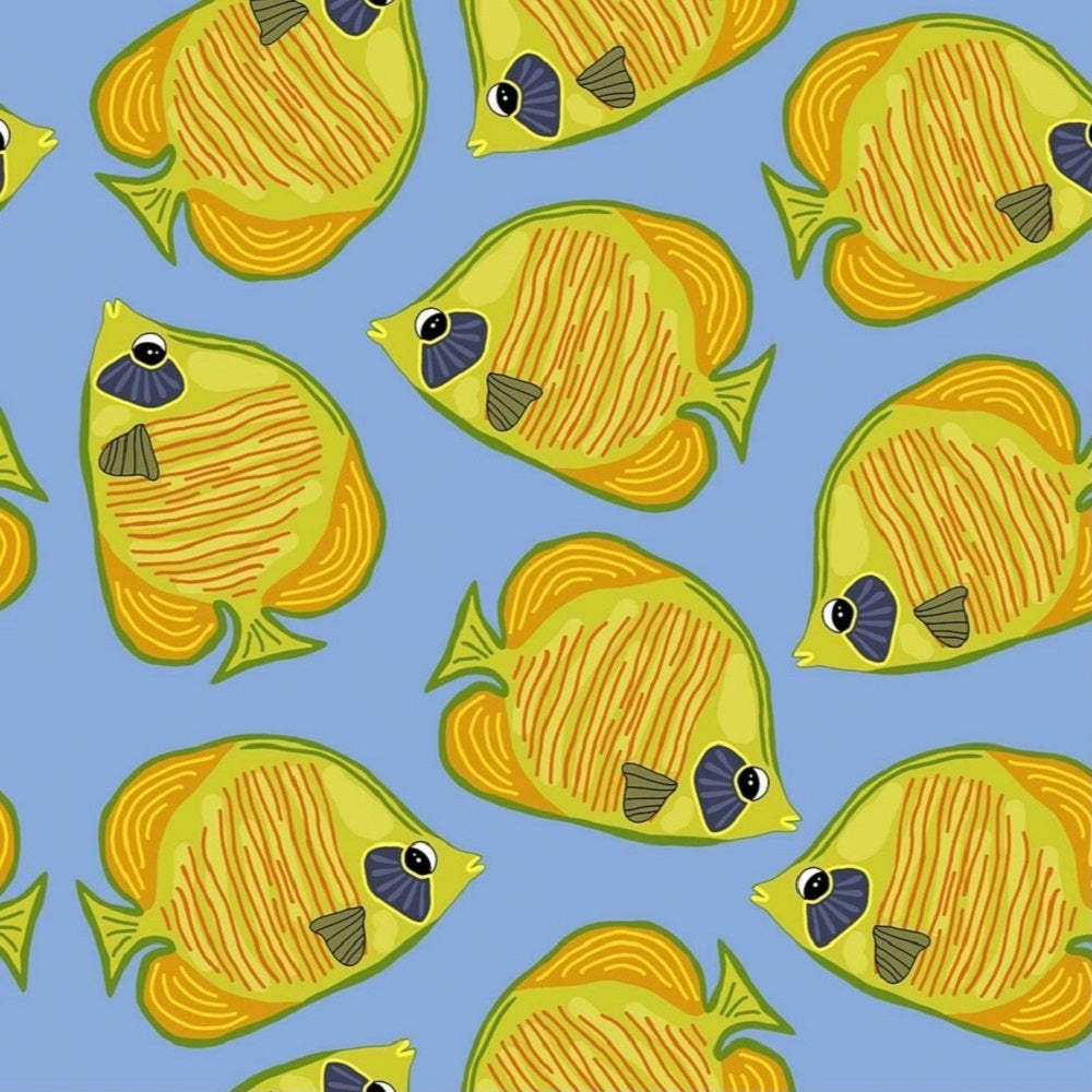 Yellow Fish Swim Trunk