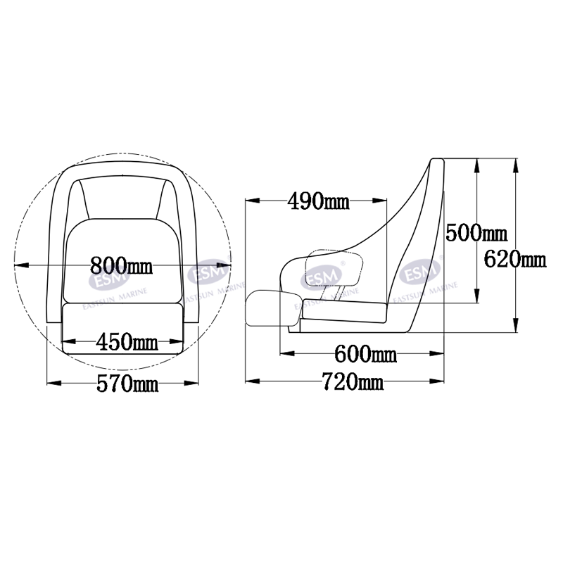 51 Deluxe Flip Up Seat