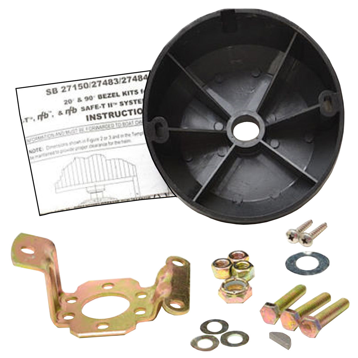 Teleflex Boat Safe-T Bezel Kit 90° Black