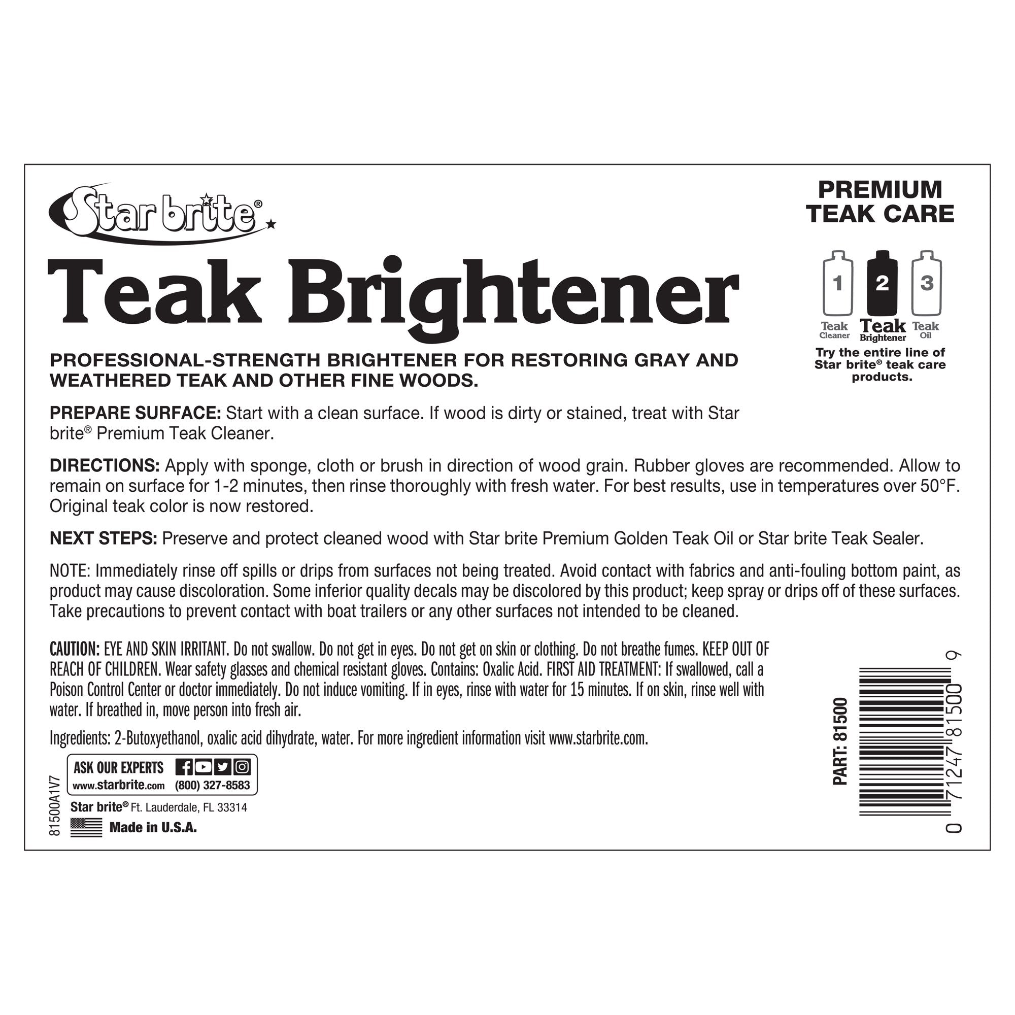 Teak Brightener Gallon