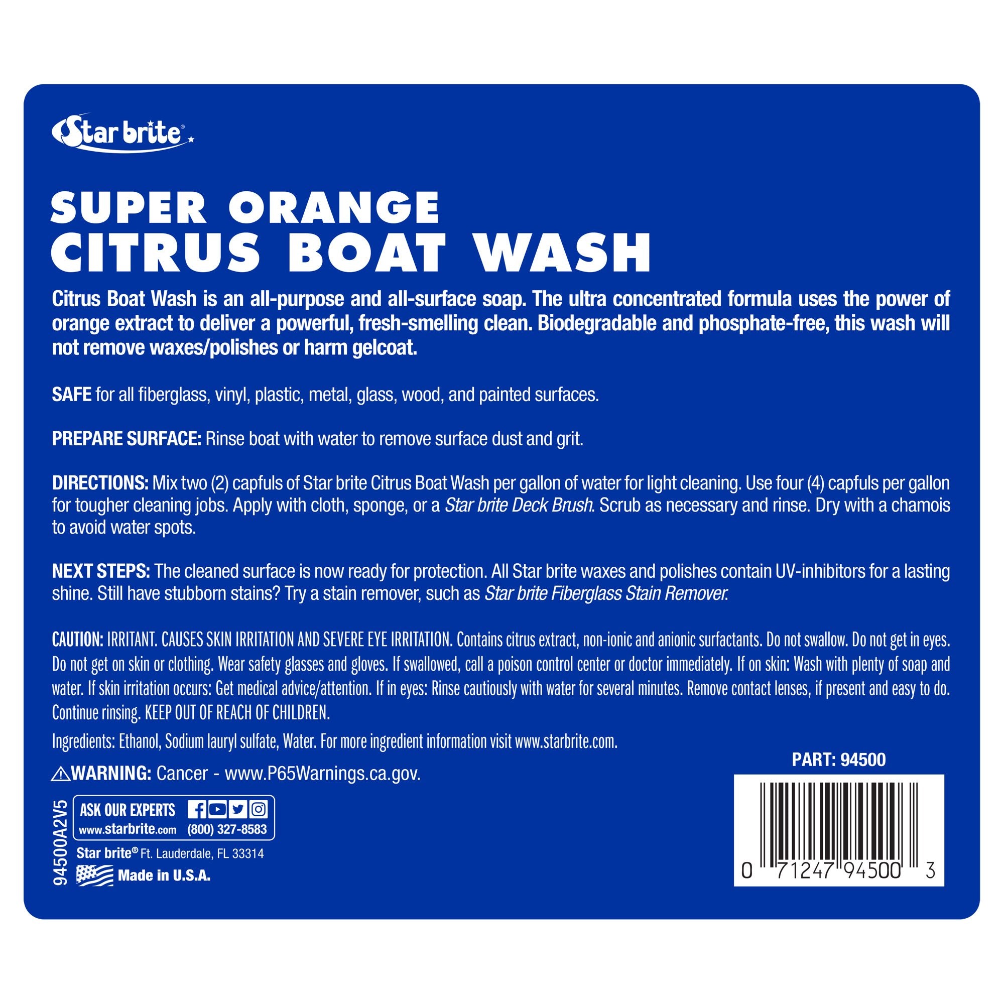 Citrus Boat Wash Gallon