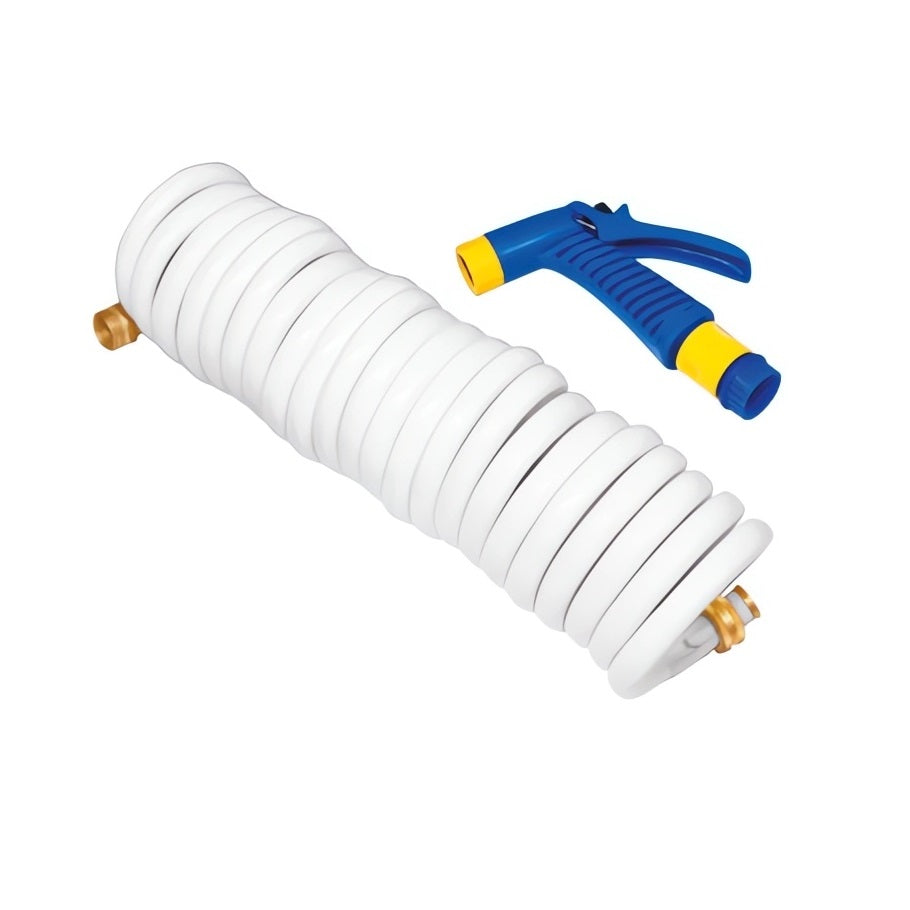Coiled Hose With Nozzle 25 feet