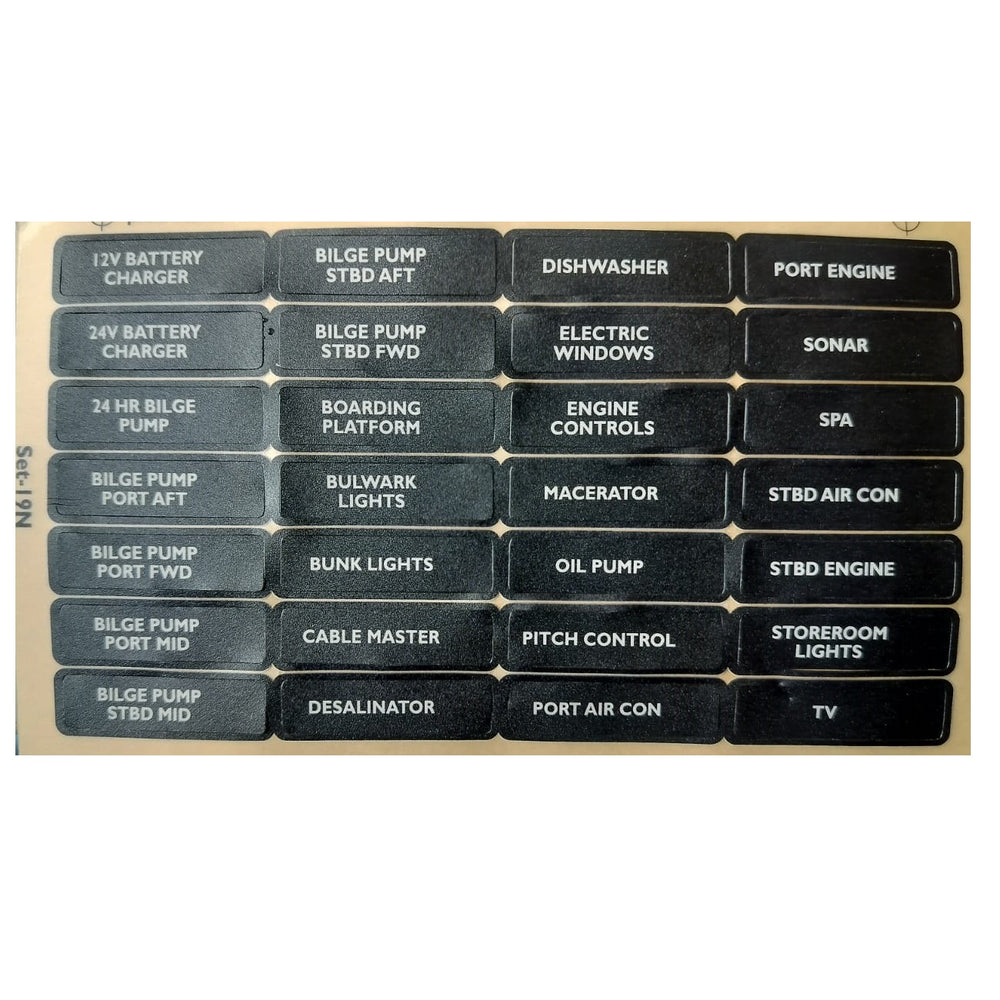 Electrical Panel Sticker Label Sets
