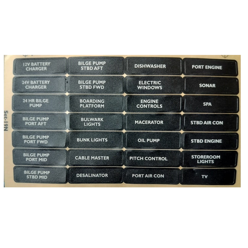 Electrical Panel Sticker Label Sets