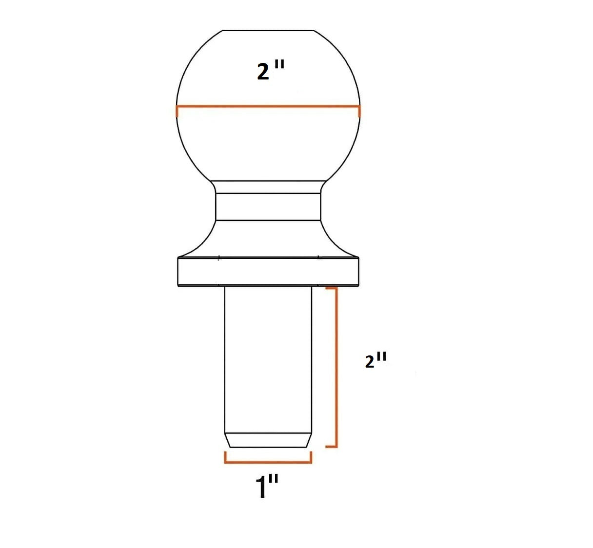 Trailer Hitch Ball 2"