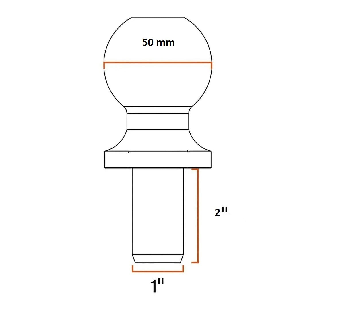 Trailer Hitch Ball 50 mm