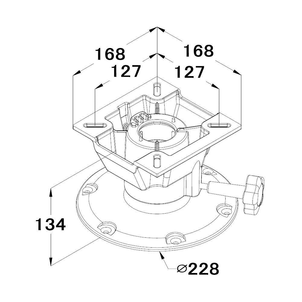 Low Profile Seat Pedestal