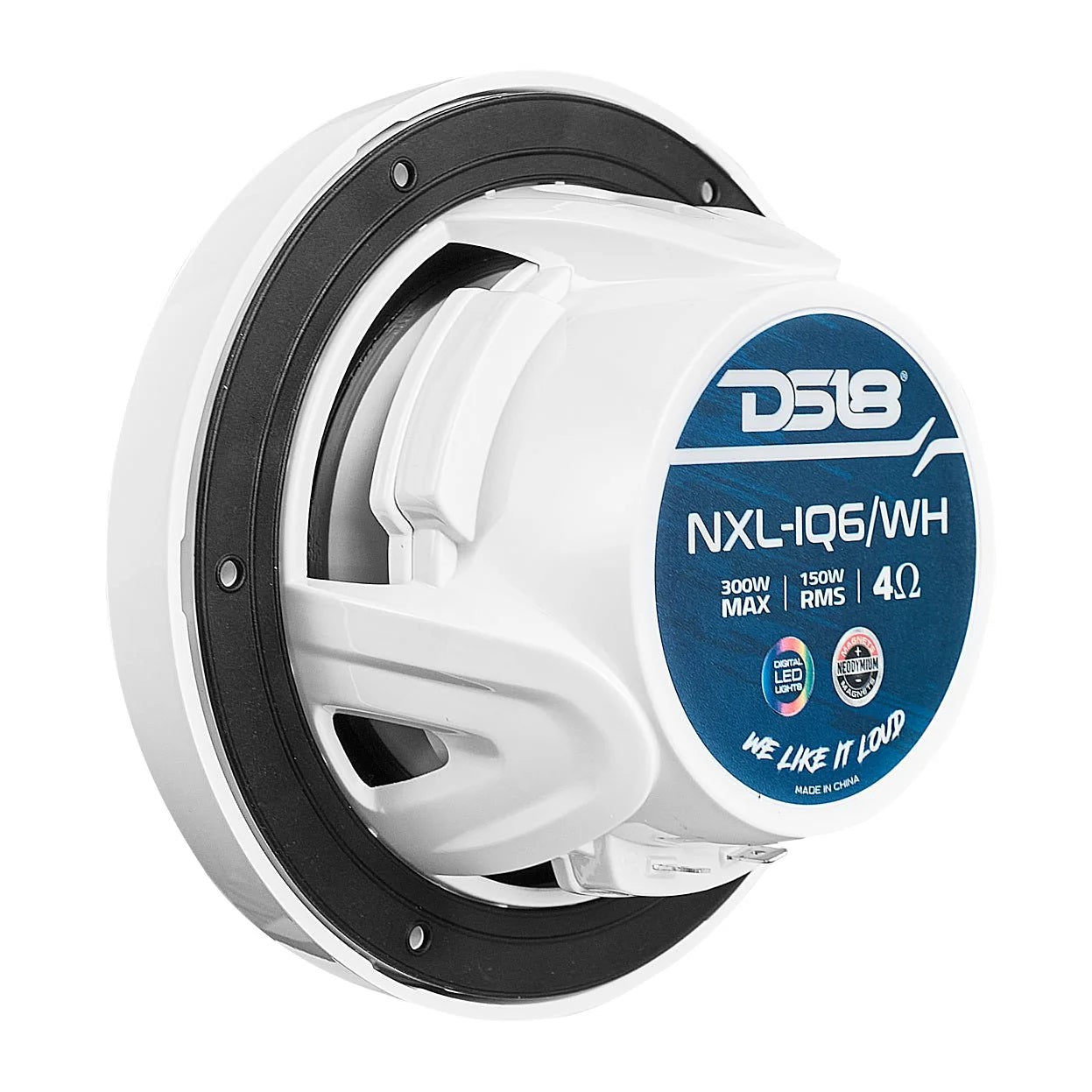 6.5" Coaxial Marine Speaker With Digital LED Light 300 MAX Peak Watt