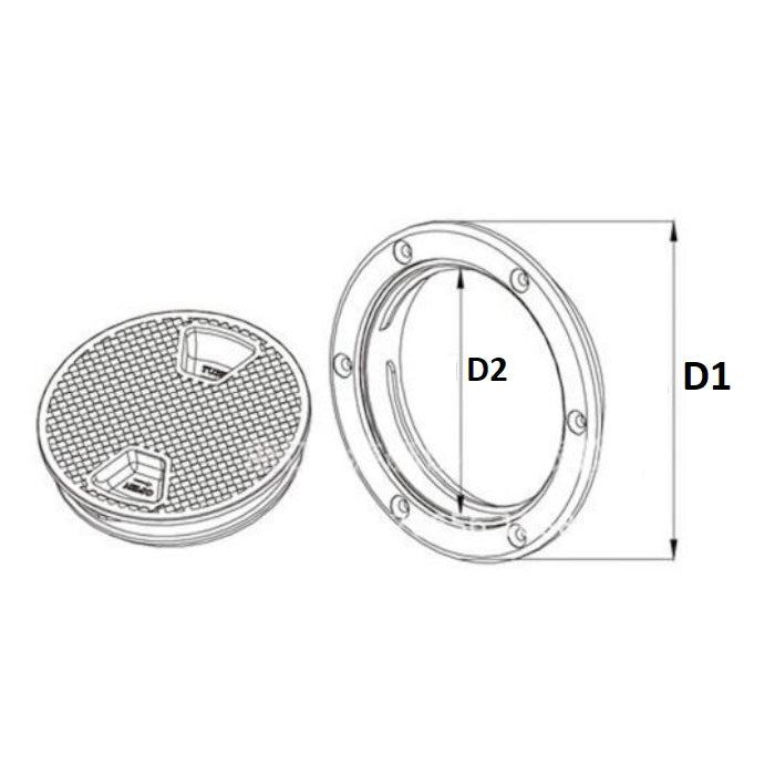 Plastic Deck Plate 4", 6", 8"