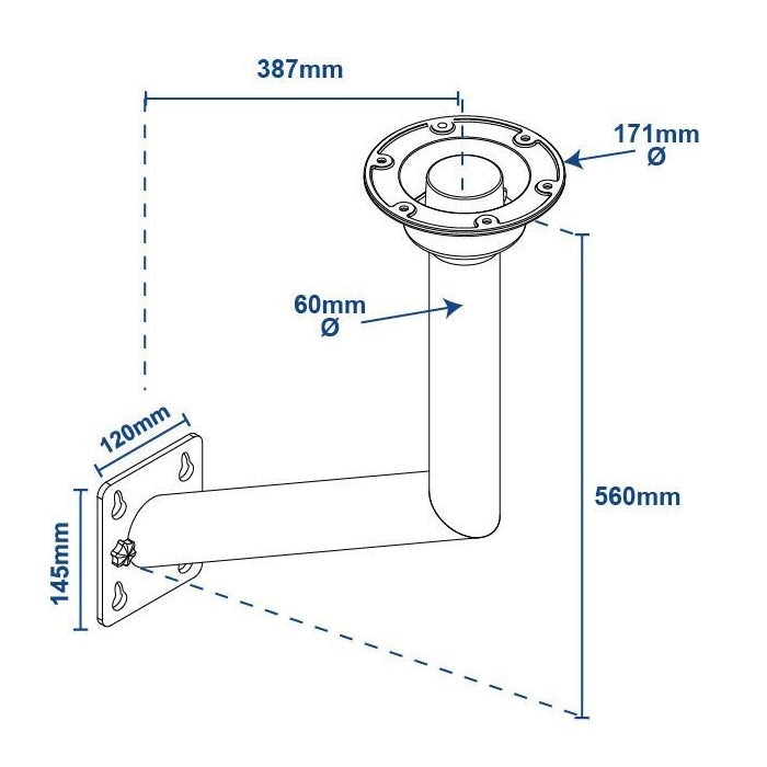 Table Pedestal Side Mount Bracket 189022