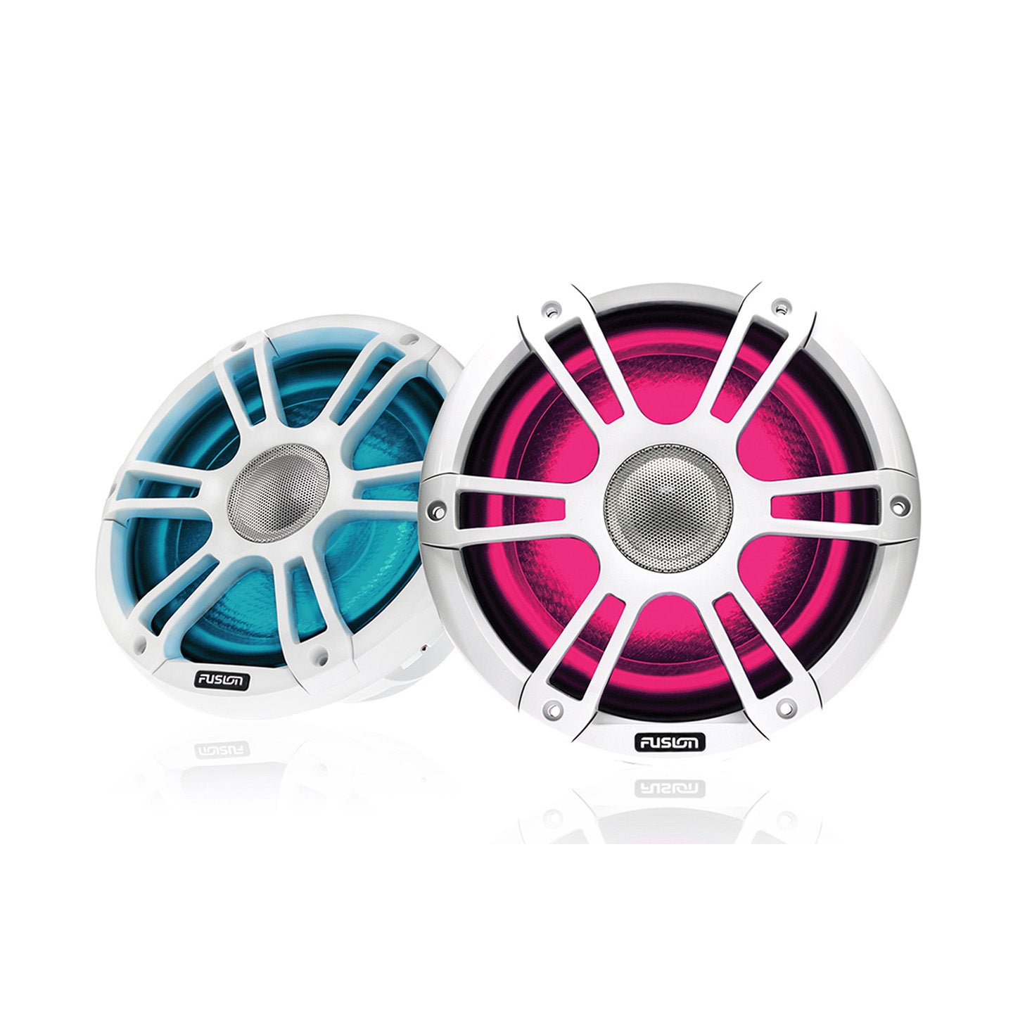 Coaxial Sports White Marine Speaker with CRGBW 330 MAX Peak Watt