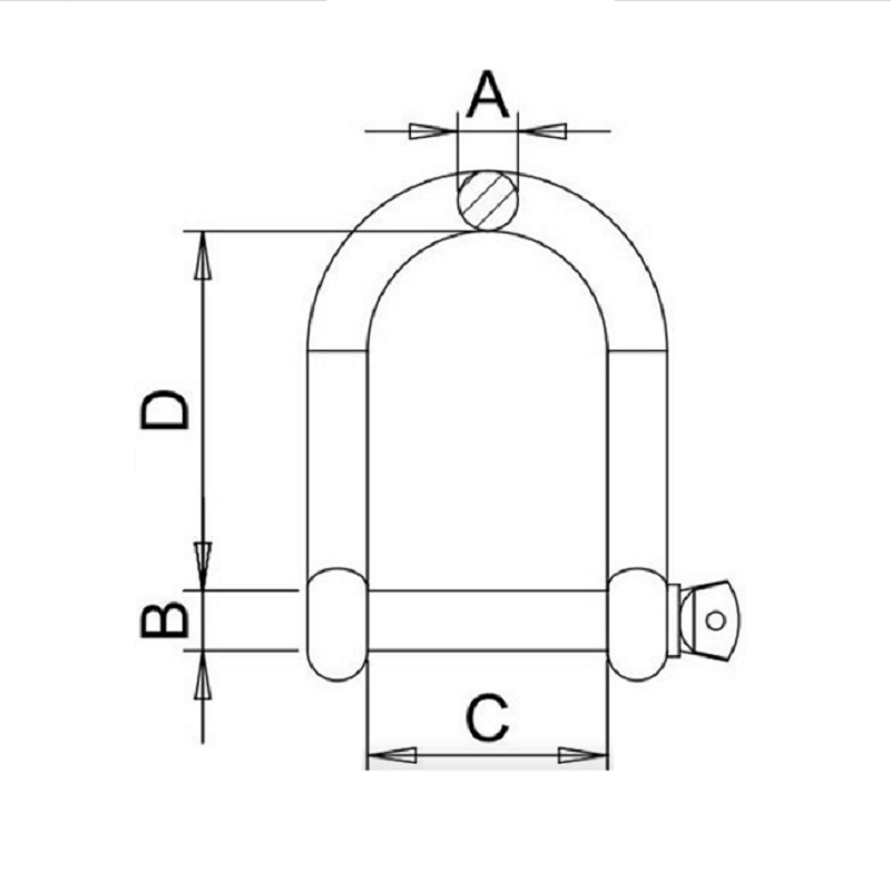 Wide D Shackle