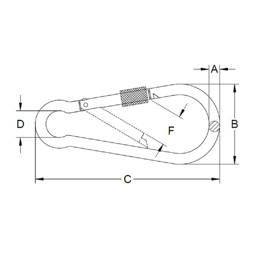 Snap Hook with Screw S.SK02