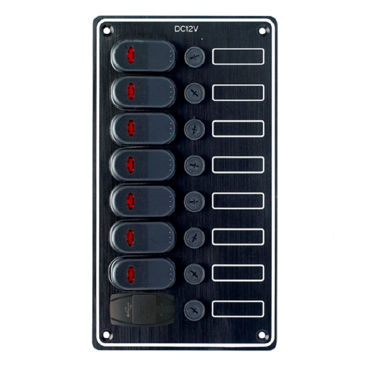 Switch Panel 7 Gang with USB