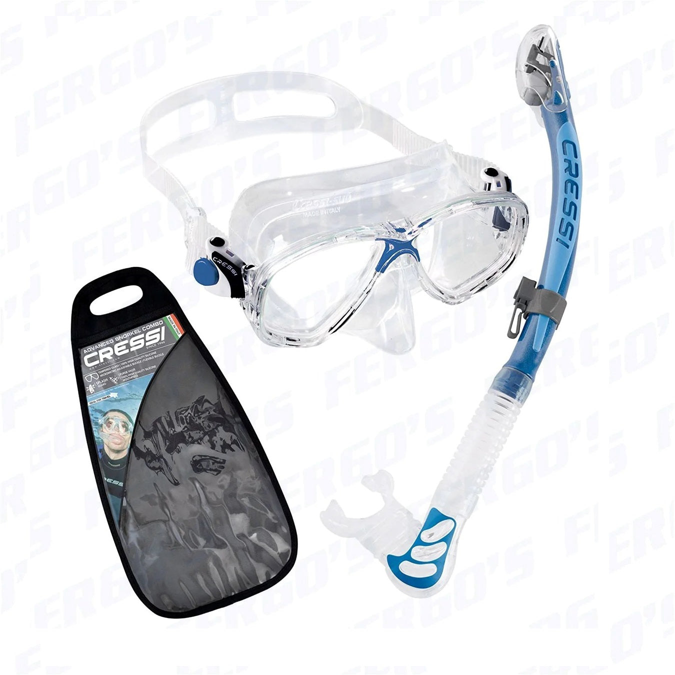 Cressi Penta Dive Mask & Alpha Ultra Dry Snorkel Combo Set