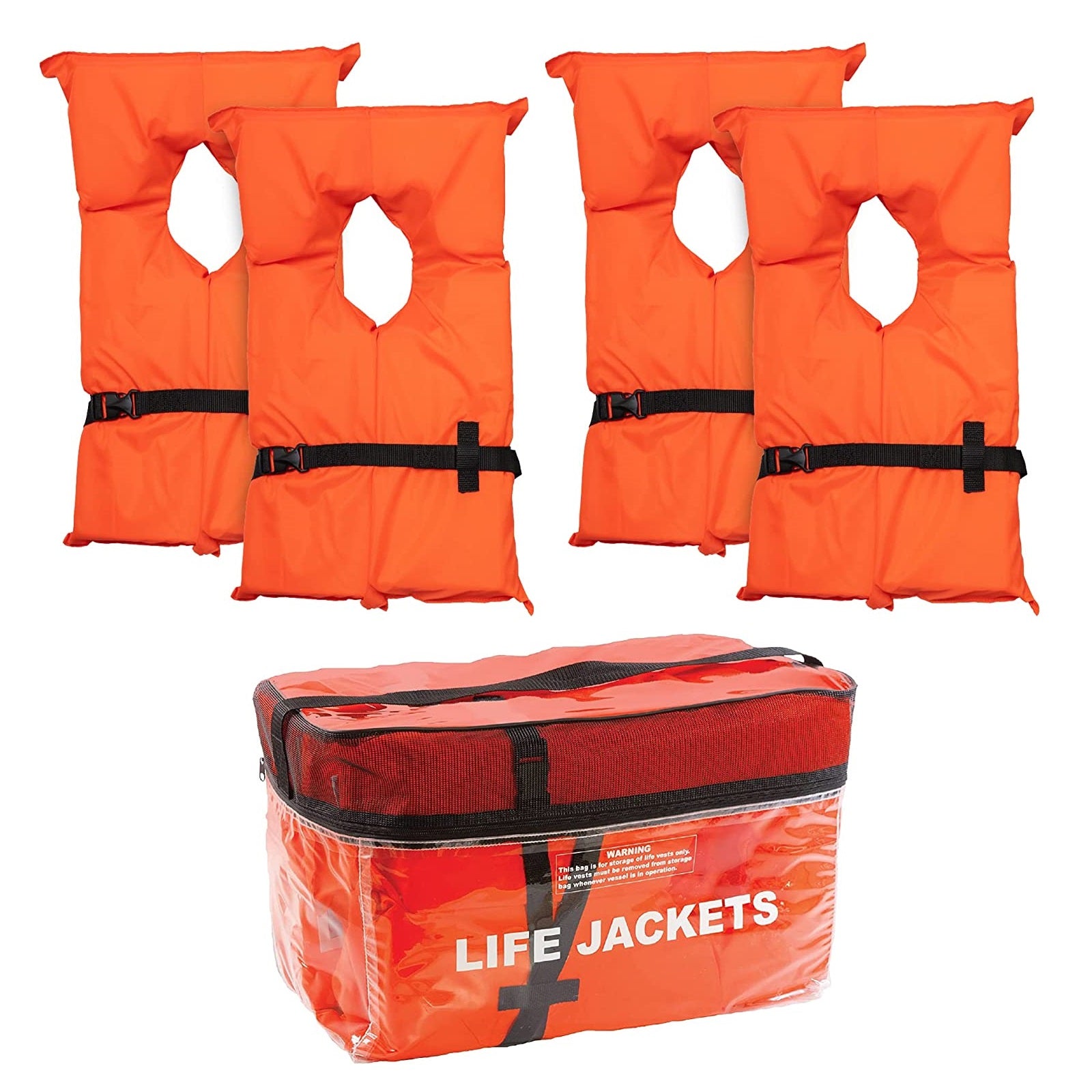 Life Jacket Vest 4 Pack Type II