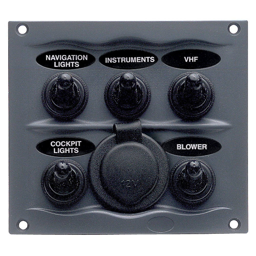 Switch Panel 5 Way with Socket