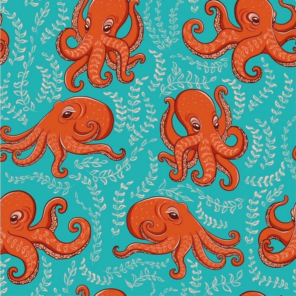 Orange Octopus Swim Trunk